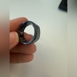 Oura Smart Ring in Matte Black and Silver Interior